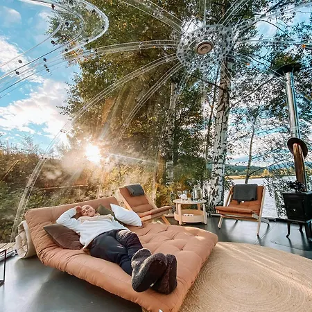 בית נופש Glass Igloo With 360-degree Views In Krodsherad *